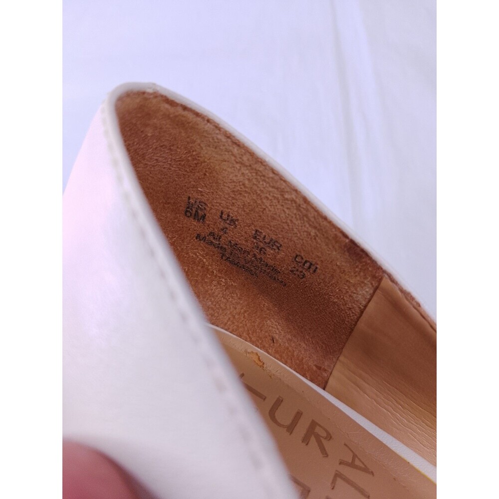 Naturalizer Tamara Womens Flats Size 6 Ivory Croc Leather Pointed Toe Slip On - Picture 6 of 7